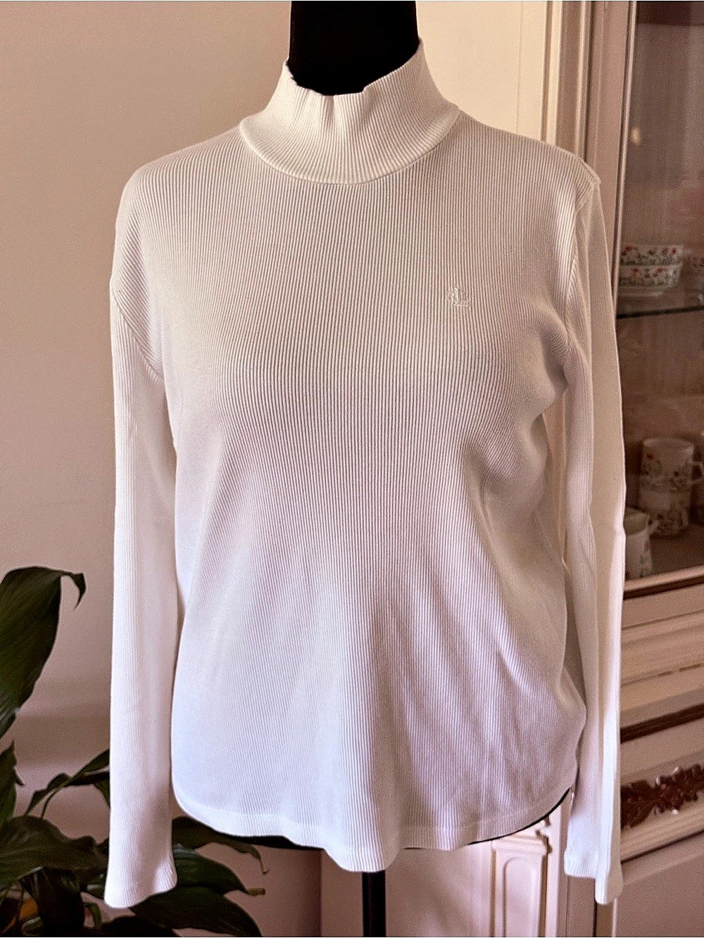 Lauren Ralph Lauren Ribbed Turtleneck Cotton Size XL Like New